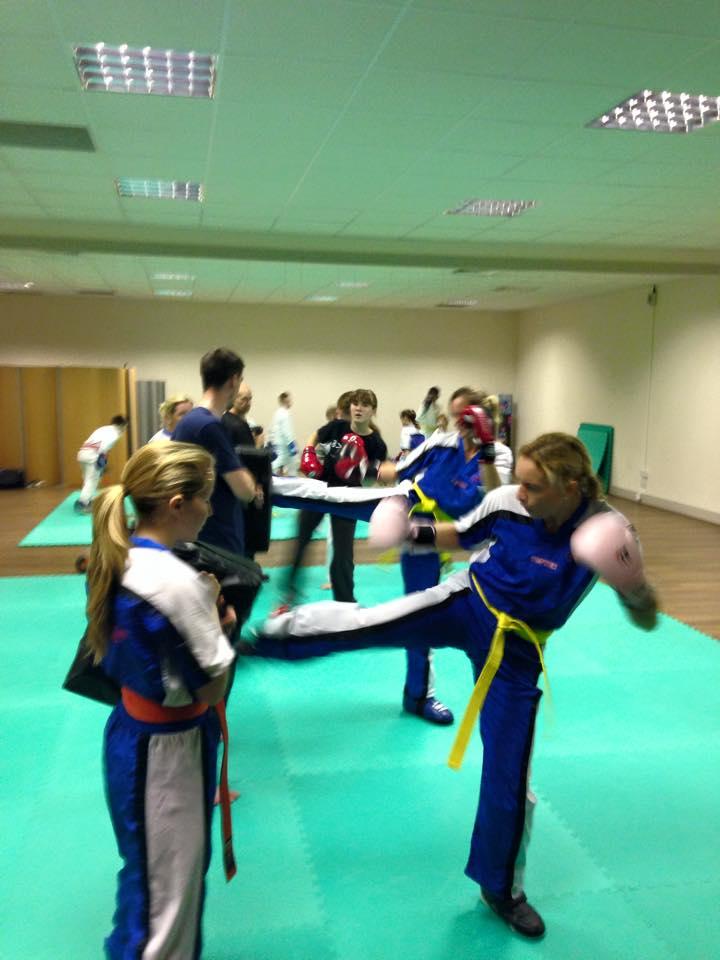 Kicking practice with BMMA